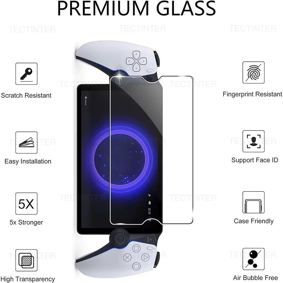 Sony Displayschutzfolie aus gehärtetem Glas für PlayStation PS5 Portal, transparent, 1/2 Stück - Bild 2