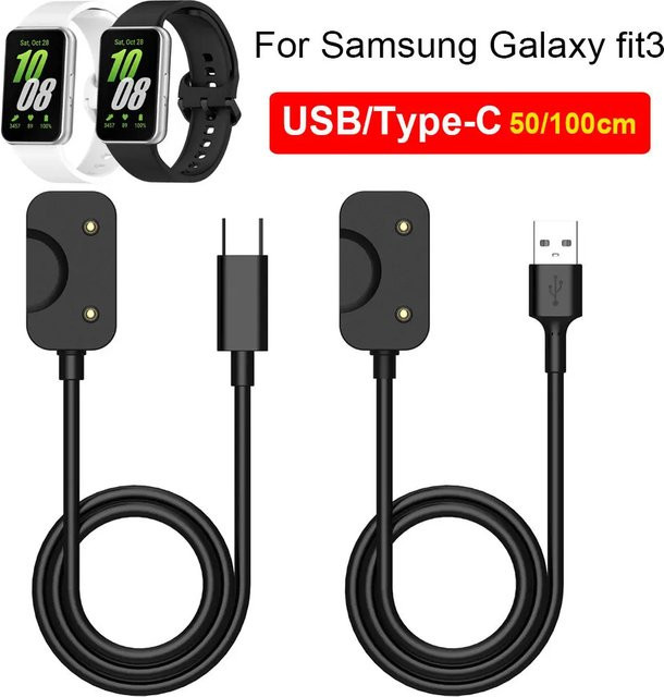 Samsung USB-C Ladegerät für Galaxy Fit 3 R390 in Schwarz - Bild 1