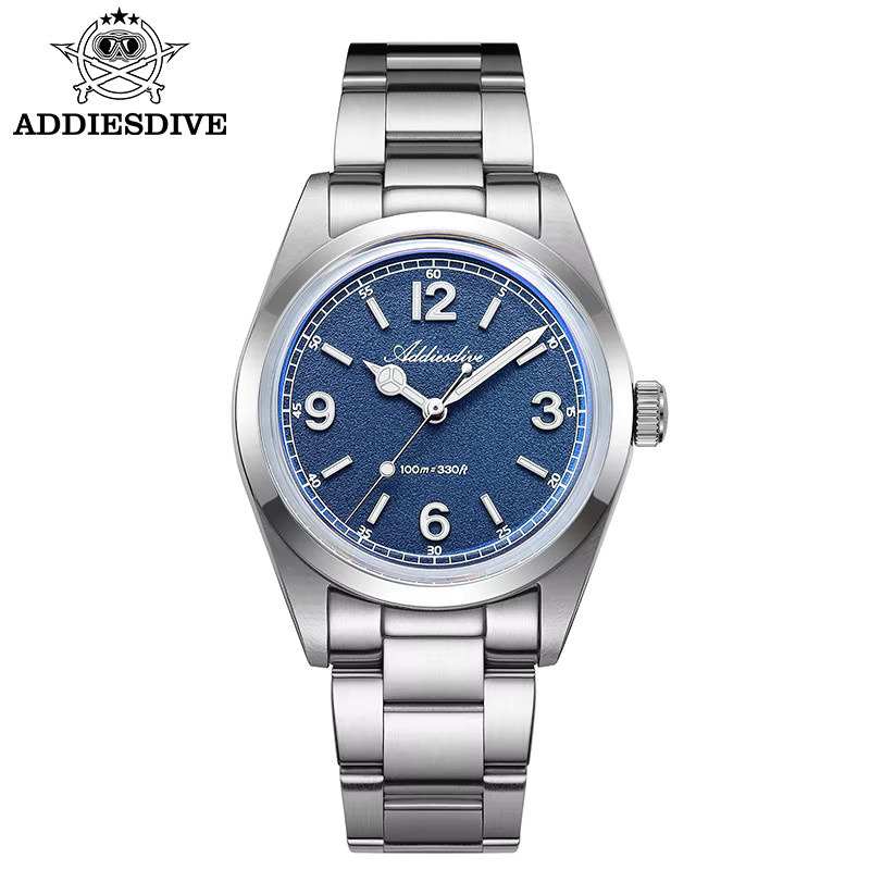 ADDIESDIVE Quarz-Armbanduhr, Edelstahl, Blau, 36 mm, Herren - Bild 5