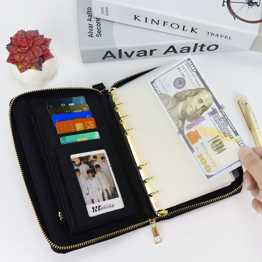 Coliky Budget-Umschlag-System A6 in Champagner Gold aus Metall zur Geldverwaltung - Bild 5