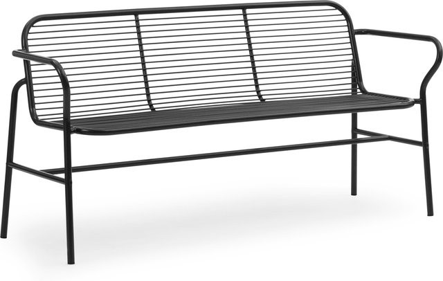Normann Copenhagen Vig Outdoor Dining Bench aus Metall in Schwarz Matt - Bild 1