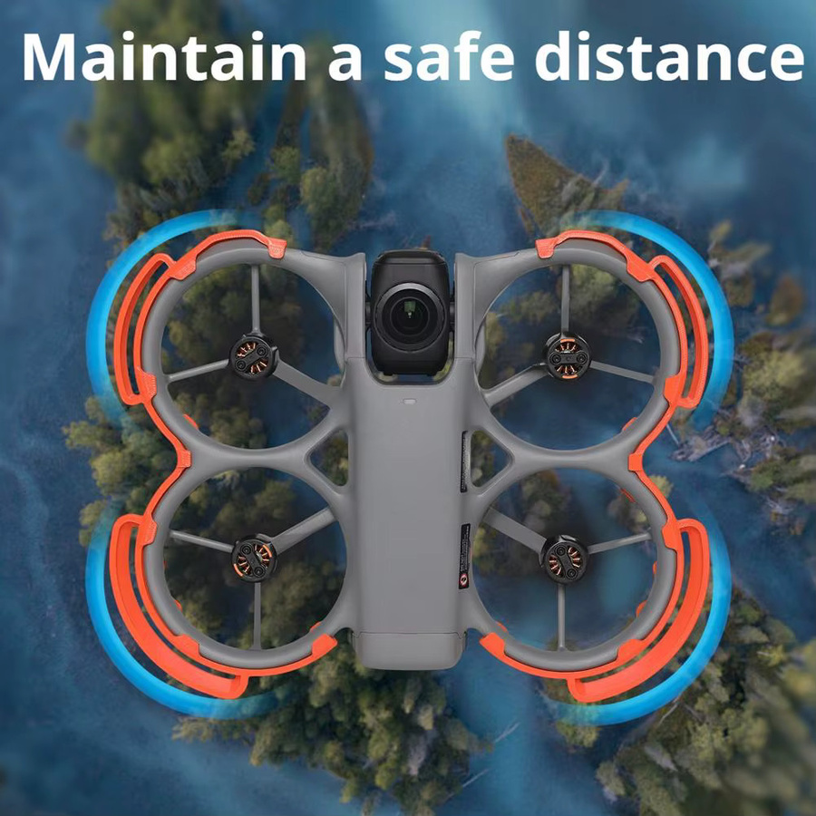 DJI AVATA 360 Drohne Propellerschutzabdeckung mit Schnellverschluss und Anti-Kollisionsring in Grau und Orange - Bild 3