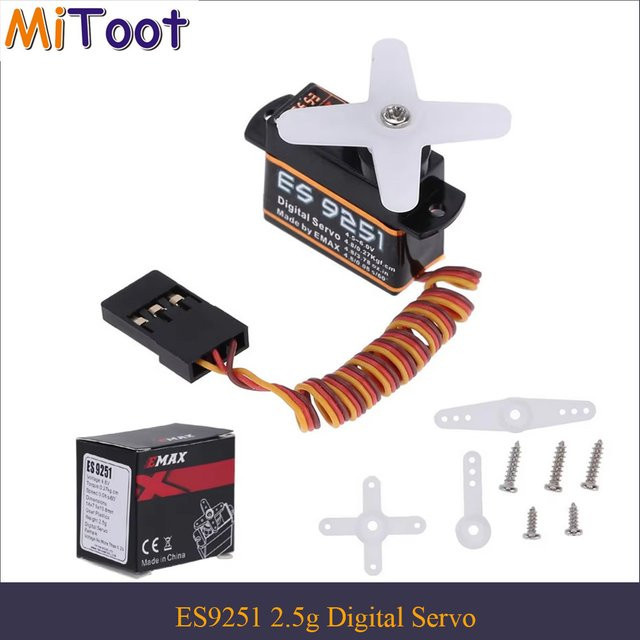 Emax ES9251 digitales Servo, 2,5 g, für RC-Hubschrauber, 2-teiliges Set bis 8-teiliges Set - Bild 1