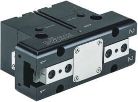 RÖHM Pneumatischer Parallelgreifer RPP-LA130x70 in Schwarz aus Aluminium mit 4xM8 KH24,3 BH14 - Bild 1