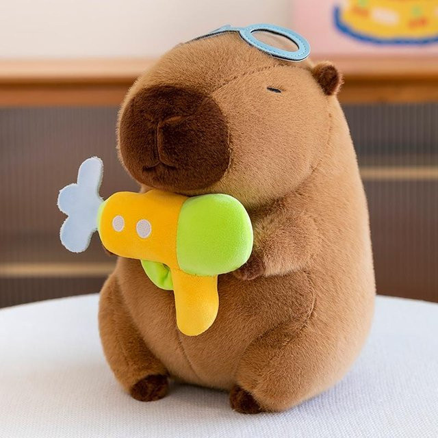 Joyful toys Taucher-Capybara-Stofftier, Plüsch / Textil, 30cm - Bild 1