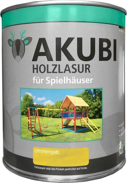 Karibu Holzlasur für Spielhäuser Zitronengelb 750 ml - Bild 1