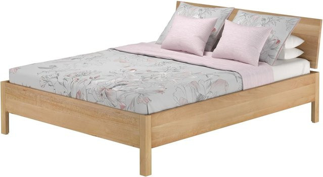 Erst-Holz Doppelbett Modell 93 aus massivem Buchenholz inkl. Rollrost, Farbe Braun, B/T/H: 160 x 200 x 211 cm - Bild 1