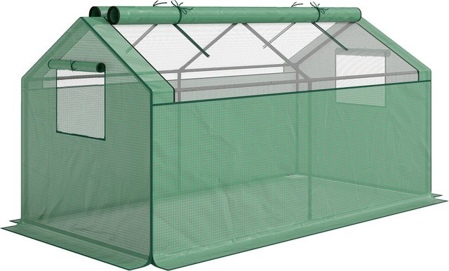 Outsunny Foliengewächshaus mit Fenster und UV-Schutz in Grün, H x B x T: 180 x 92 x 92 cm - Bild 1