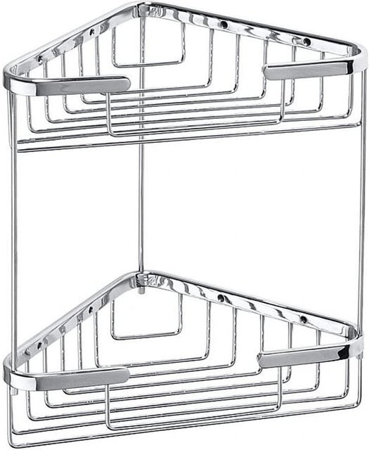 Brillantbad BYTRO Doppelseifenkorb aus Messing in Chrom poliert, Farbe: Silber, B/T/H: 15,5 x 26,0 x 32,5 cm - Bild 1