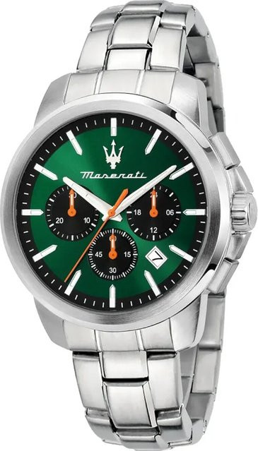 Maserati Chronograph, Edelstahl, Grün, Quarz, 42 mm, Herren - Bild 1