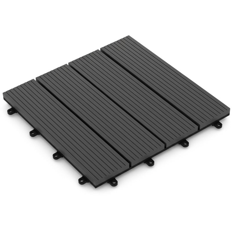 WPC Fliesen Klassik Anthrazit 11er-Set B/B: 30 x 30 cm - Bild 2