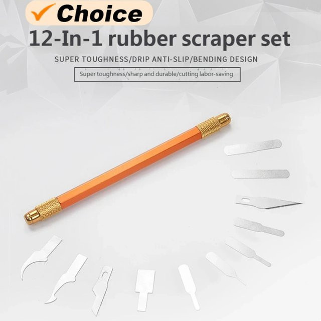 TE-01 12in1 Reparatur-Set für Handy und Tablet mit Schaber, Klebstoff-Entferner und Skalpell-Klingen aus Metall - Bild 1