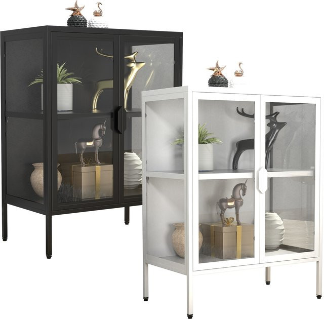 VCM Glasvitrine Floka S als Standvitrine mit ESG-Sicherheitsglas, H x B x T: 80 x 60 x 35 cm - Bild 1