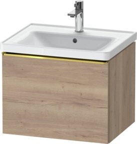 Duravit Waschtischunterschrank D-Neo in Braun mit Scharniertüren, B/T/H: 58,4 x 45,2 x 44 cm - Bild 1