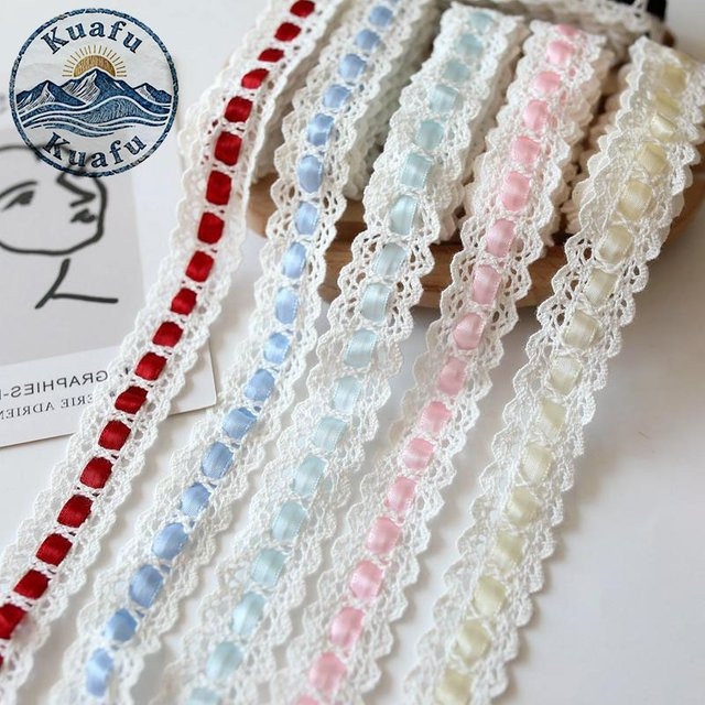 Beiges Lolita Spitzenband aus Baumwolle für DIY Bastelzubehör und Stickerei - Bild 1