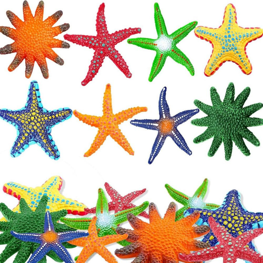 Fashnics Tauchpoolspielzeug Seesterne Unterwasser Weichgummi Bunt 3-6 Jahre - Bild 5