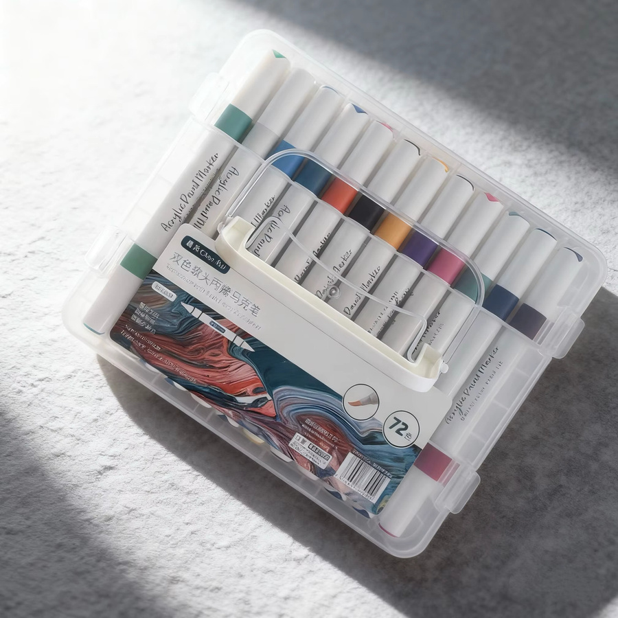 36er Set Zweifarbige Acryl-Pigmentmarkierungsstifte mit Pinselspitze in Multicolour für Kalligraphie und Illustration - Bild 2