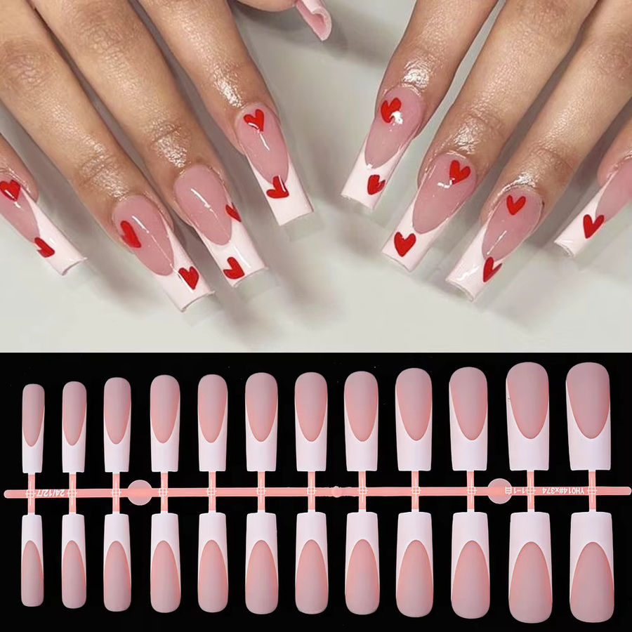 MAFANAILS Künstliche Nägel, Acryl, Weißer Rand, 120 Stück, Unisex - Bild 4