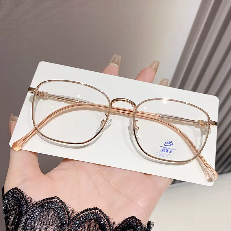 Lesebrille Unisex, Vollrand, Metall, Gold - Bild 2