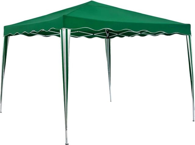 DELUKE Pavillon STEFAN Campingpavillon aus Polyester in Grün B/T/H: 300 x 300 x 260 cm - Bild 1