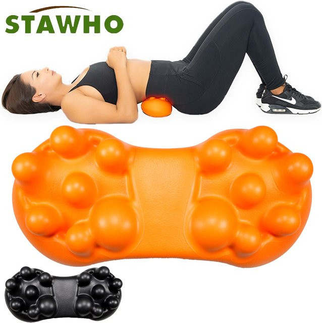 STAWHO Hüftmassagegerät zur Schmerzlinderung bei Psoas, Sciatica und Piriformis-Syndrom sowie Triggerpunkten im unteren Rückenbereich in Schwarz und Orange - Bild 1