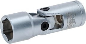 KS Tools 3/8" CLASSIC Sechskant-Stecknuss mit Gelenk, 14mm, Silber - Bild 1