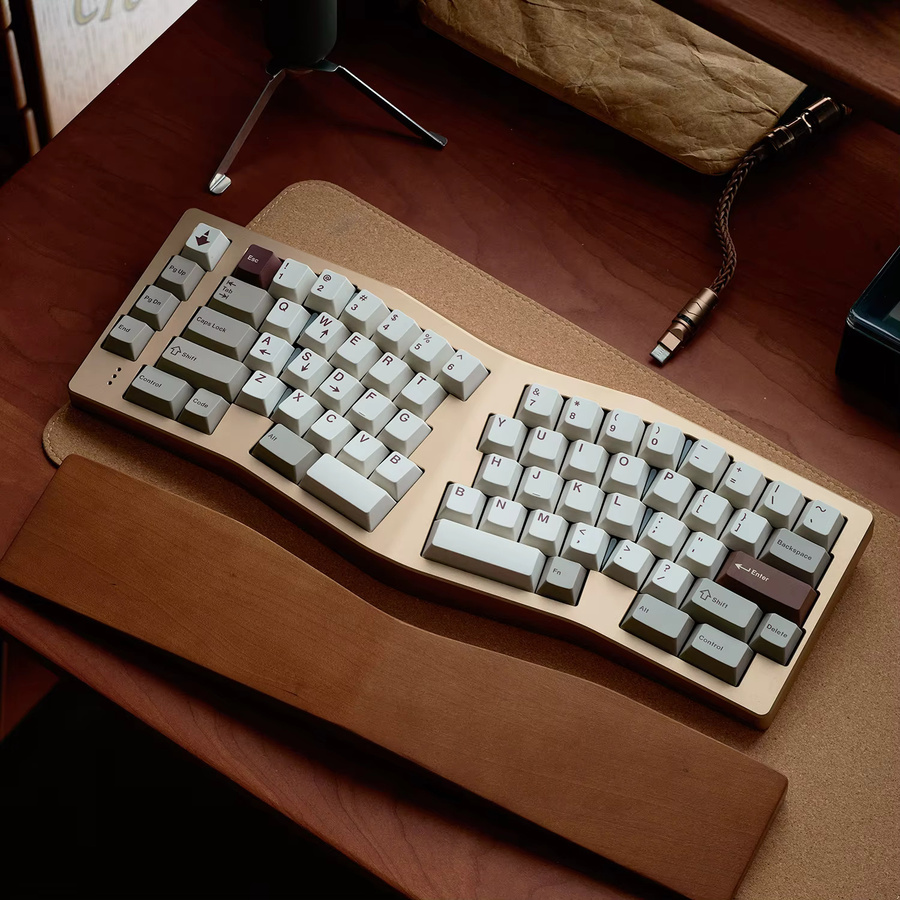 JKDK Retro Chocolate PBT-Tastenkappen im Kirschprofil für mechanische Tastaturen in Braun - Bild 2