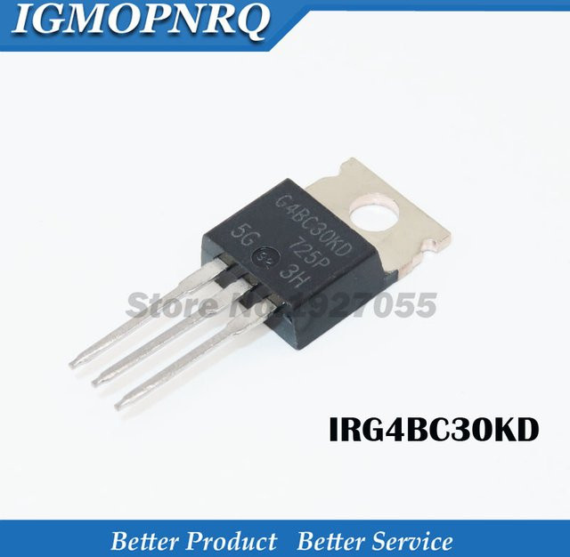 10 Stück G4BC30KD IRG4BC30KD IGBT-Feldeffektröhren in Schwarz, 16 A / 600 V, TO-220 Gehäuse - Bild 1