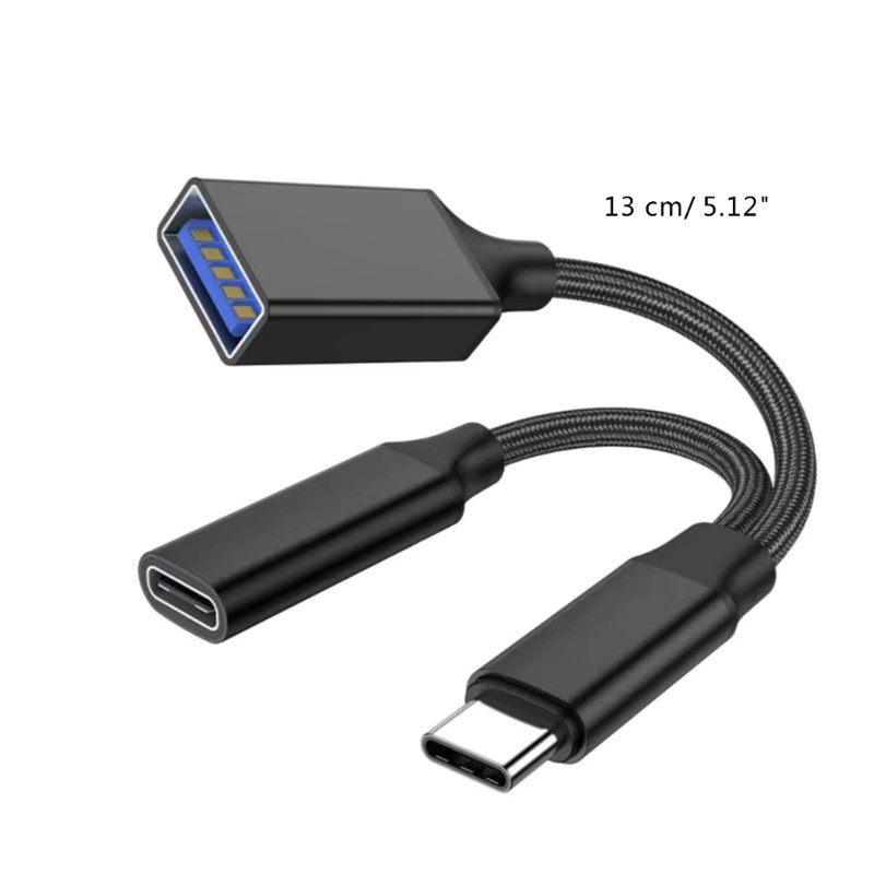 POFAN USB-C zu USB-C OTG-Adapterkabel PD10W Schnellladekabel für Mobiltelefone und Laptops in Grau - Bild 4