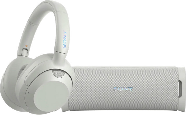 Sony ULT Wear Bluetooth Kopfhörer und Sony ULT Field 1 Bluetooth Lautsprecher Set in Weiß - Bild 1