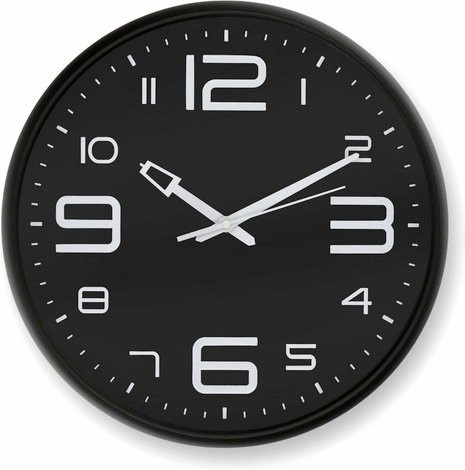 K&L Wall Art Wanduhr modern rund in Schwarz, Durchmesser: 38,5 cm - Bild 1