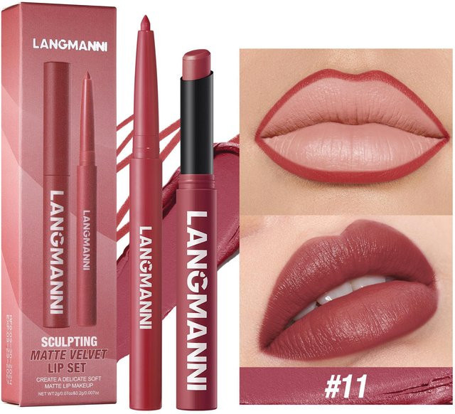 Beauty Every Day Lipliner & Lippenstift Set, Helle Beige, Matt - Bild 1