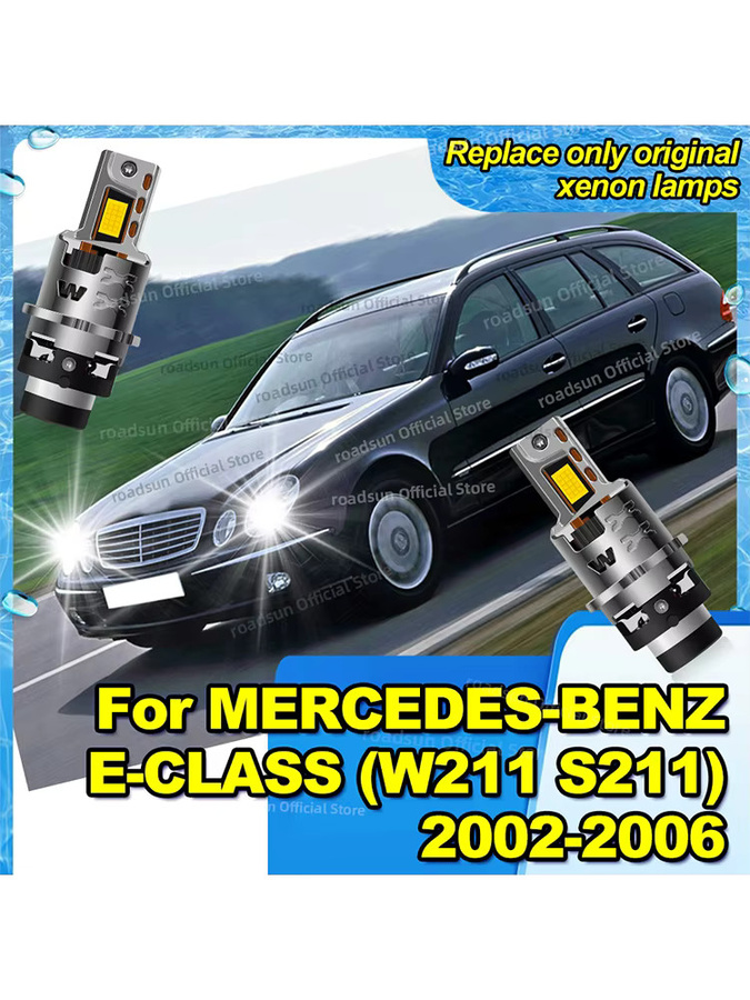 Roadsun LED Canbus Scheinwerfer Upgrade Xenon Lampen für Mercedes Benz E Klasse W211 S211, 2 Stück - Bild 7