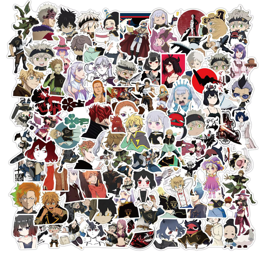 50 Stück Anime Black Clover Aufkleber in Multicolour für DIY Scrapbooking, Telefon und Skateboard, wasserfest - Bild 5