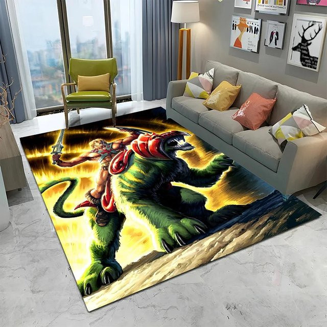 He Man Masters of the Universe Teppich von YunhengTechnology, rutschfeste und waschbare Bodenmatte für Kinderzimmer und Wohnbereich, B/T: 200 x 160 cm, mehrfarbig - Bild 1