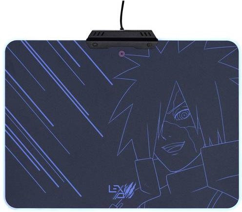 Lexip Naruto Shippuden Madara Destruction Gaming-Mauspad beleuchtet in Schwarz und Blau - Bild 1