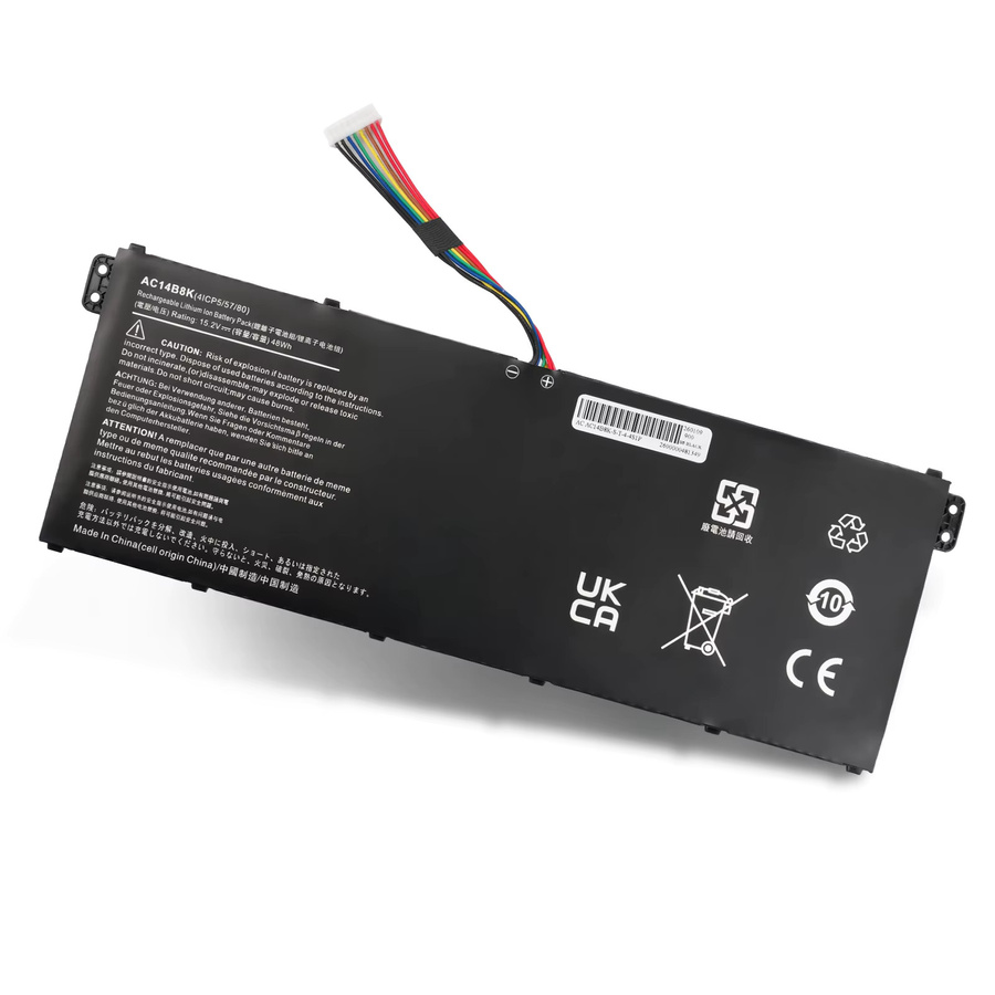 Acer AC14B8K Akku 15,2V 48Wh in Schwarz für Acer Nitro 5 AN515, Aspire R3-131T und weitere Modelle - Bild 2