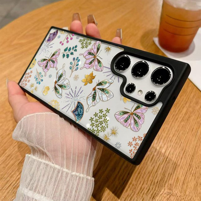 Bunte Schmetterling Handyhülle für Samsung Galaxy A56 5G A16 A15 A05 A07 A17 A55 A54 A36 A13 A26, transparente Schutzhülle mit buntem Design - Bild 1