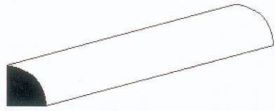 Evergreen Viertelrundstange, 4-teiliges Set, 35 cm lang, Durchm. 1,50 mm - Bild 1