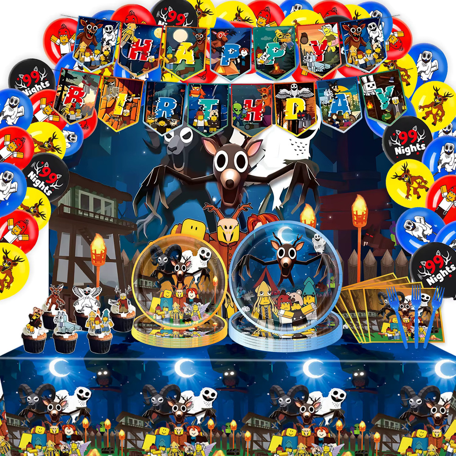 Hasbro 99 Nächte im Wald Party-Dekorationsset, Mehrfarbig - Bild 2