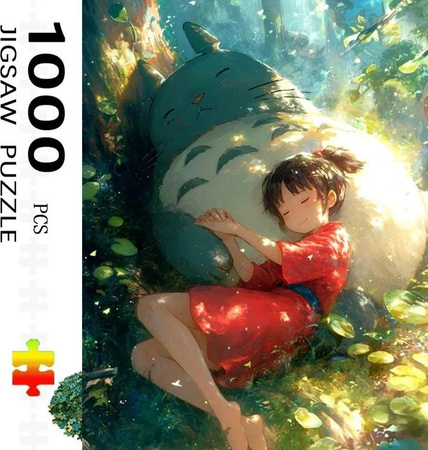 KAYOU Fantasy-Anime-Mädchen und Drache, Puzzle, 1000 Teile