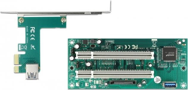 Delock USB-A Erweiterungskarte Riser Card in Grün (90066) - Bild 1