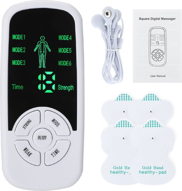DearBeauty EMS Elektro-Muskelstimulator für Rücken, Nacken und Körper mit TENS-Akupunktur-Funktion in Weiß - Bild 1