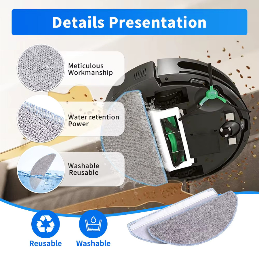Ersatz-Mopptuch für iRobot Roomba Combo Essential in Grau - Bild 3