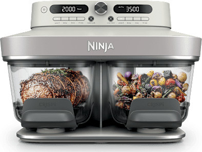 Ninja CRISPi DualZone Glas-Air-Fryer mit 8 Funktionen, Weiß, DD102EUIV2 von SharkNinja - Bild 1
