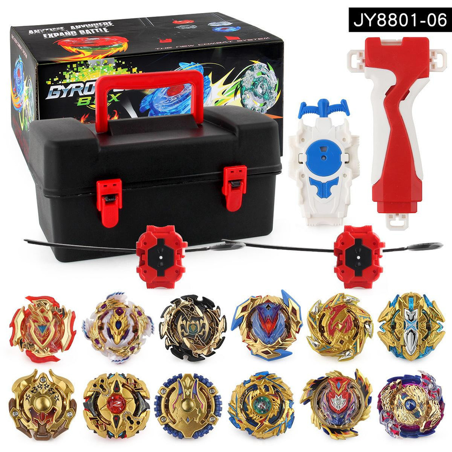 12 x Crack Gyro Attack Sets mit Zweiwege-Starter und Kampfkreisel-Werkzeugkasten - Bild 2