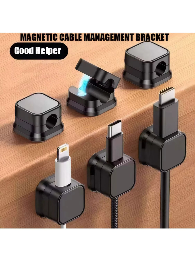 10 Stück magnetische Kabelhalter, selbstklebende Kabelclips für Ladekabel und Drähte, ideal für Auto, Zuhause und Büro - Bild 6