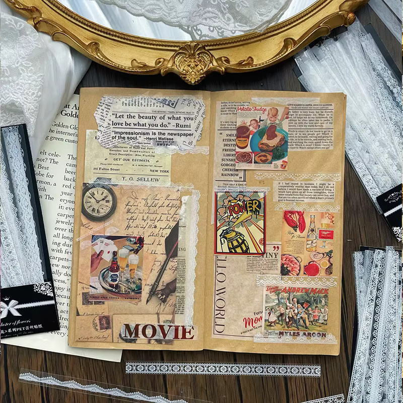 30 Stück Kreative Streifen Aufkleber in Weiß für DIY Scrapbooking, Tagebuch und Planner Dekoration - Bild 3