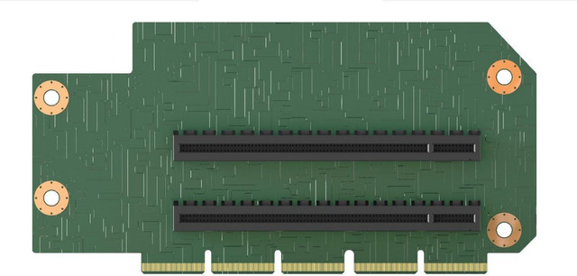 Intel 2U PCIe Riser CYP2URISER1DBL Sng mit PCIe x16 in Grün - Bild 1
