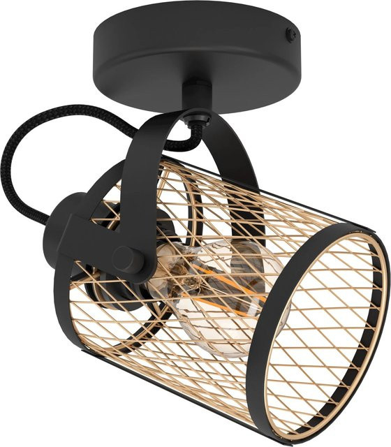 Eglo Spot Dellow 1-flammig Schwarz-Messing B/T/H: 20 x 11 x 18 cm - Bild 1